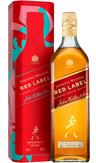 Johnnie Walker Red label металевий короб виски бленд 0.7л 1
