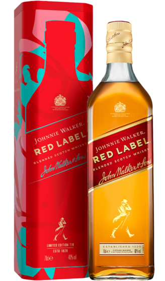 Johnnie Walker Red label металевий короб віскі бленд 0.7л