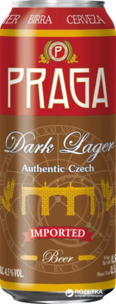 Praga Dark Lager пиво 0.5л 1