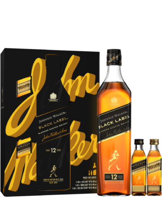 Johnnie Walker Black Label + 2 mini bottles віскі бленд 0.7л 1