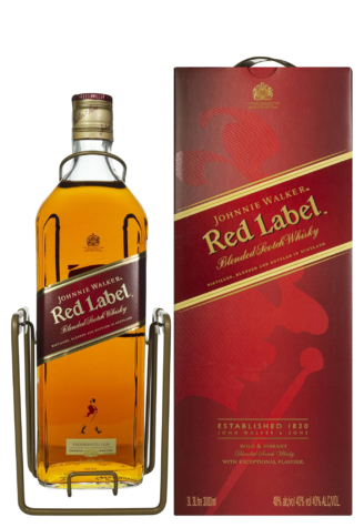 Johnnie Walker Red label в коробке виски бленд 3л 1